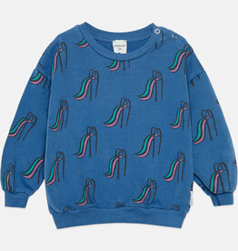 Weekend House Kids Slides all over baby sweatshirt Blue aw26