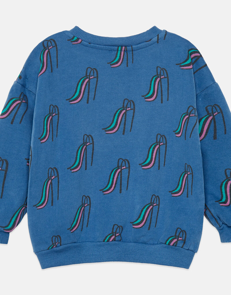 Weekend House Kids Slides all over baby sweatshirt Blue aw26