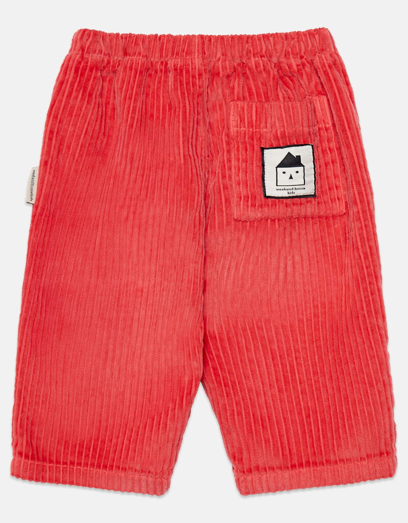 Weekend House Kids Whk corduroy baby pants Red aw26