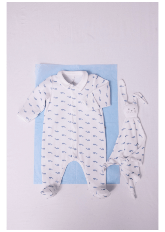 Petit Bateau Dors Bien A0Gab Marshmallow/Riviera aw26
