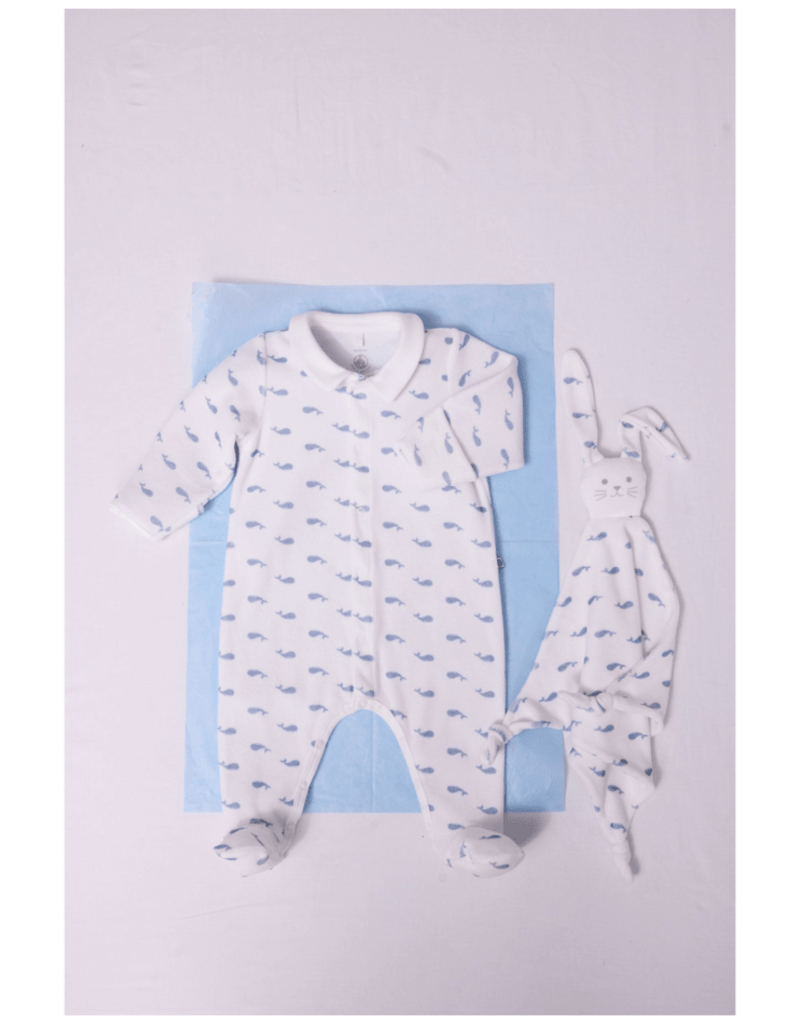 Petit Bateau Dors Bien A0Gab Marshmallow/Riviera aw26