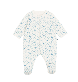 Petit Bateau Dors Bien Zippe A0G9P Marshmallow/Multico aw26