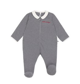 Petit Bateau Dors Bien Zippe A0Ga1 Smoking/Marshmallow aw26