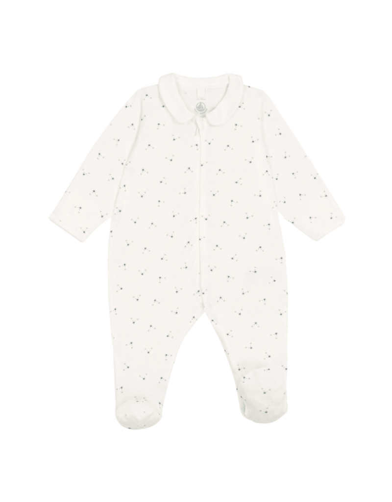 Petit Bateau Dors Bien Zippe A0Gaf Marshmallow/Multico aw26