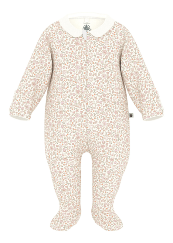 Petit Bateau Dors Bien Zippe A0Goe Marshmallow/Multico aw26