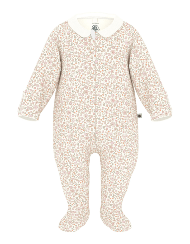 Petit Bateau Dors Bien Zippe A0Goe Marshmallow/Multico aw26
