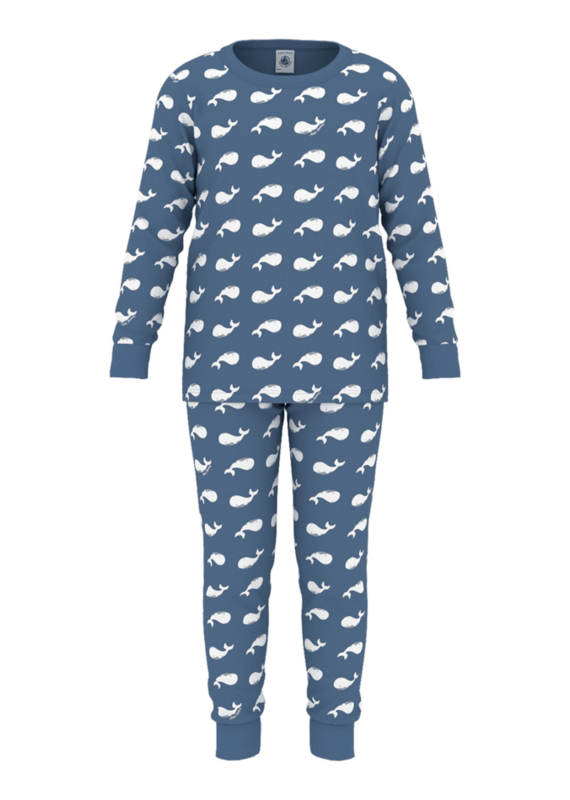 Petit Bateau Pyjama A0Glj Outremer/Marshmallow aw26