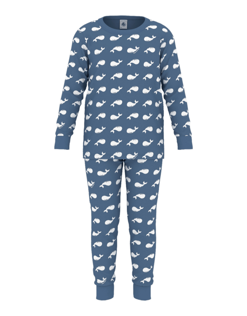 Petit Bateau Pyjama A0Glj Outremer/Marshmallow aw26