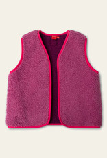 Chez bodywarmer Curly Teddy Red Violet aw26