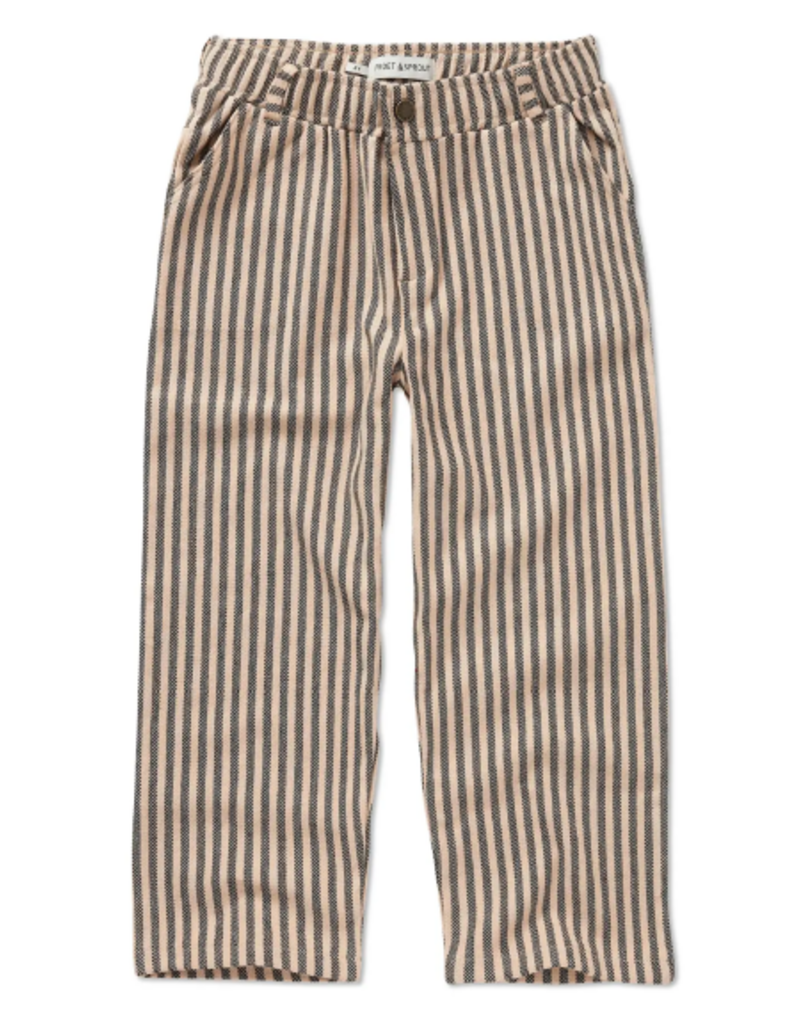 Sproet & Sprout Chino pants jersey stripe Vanilla aw26