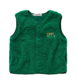 Sproet & Sprout Loose teddy gilet Deep green aw26