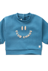 Sproet & Sprout Baby sweatshirt Club Chaos Chalkboard blue aw26