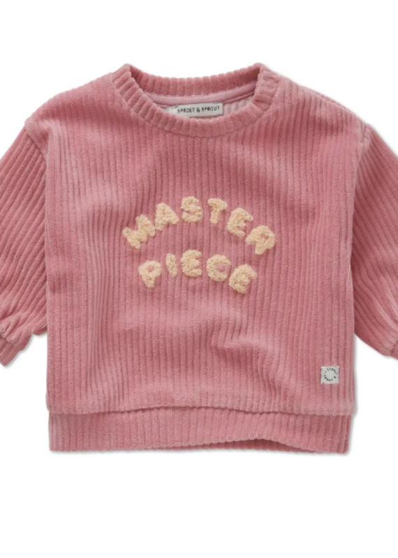 Sproet & Sprout Baby sweatshirt rib pink Painters blush aw26