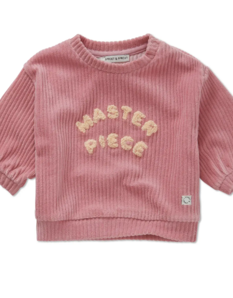 Sproet & Sprout Baby sweatshirt rib pink Painters blush aw26