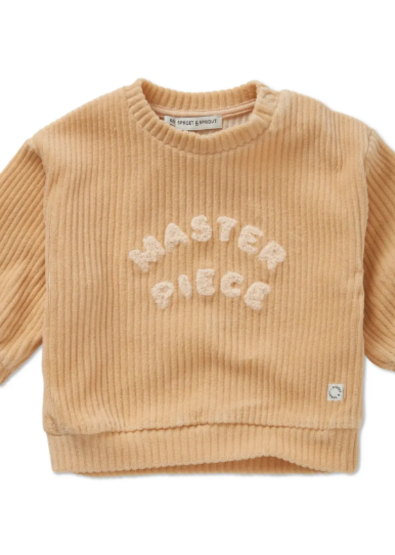 Sproet & Sprout Baby sweatshirt rib sand Sand aw26