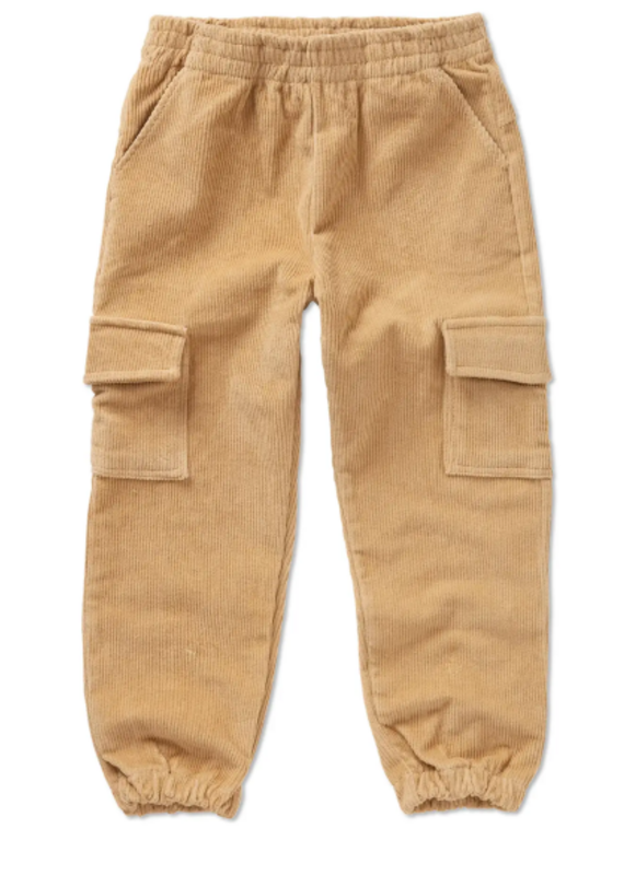Sproet & Sprout Corduroy woven cargopants  Sand aw26