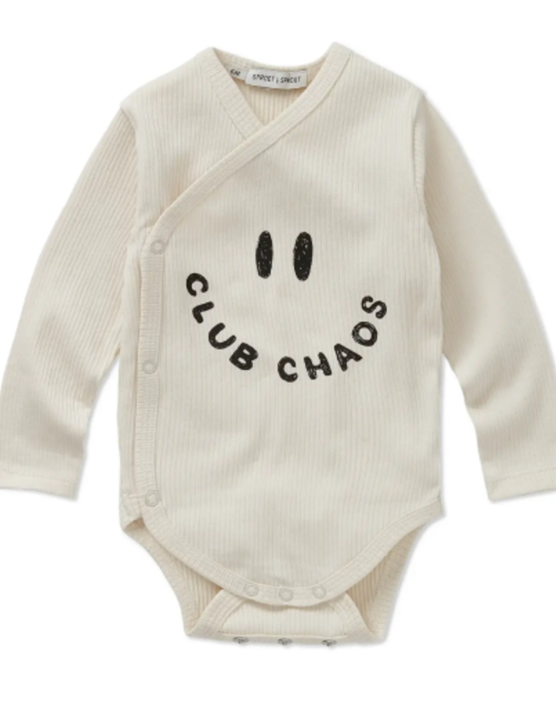 Sproet & Sprout Rib romper Club Chaos Ivory aw26