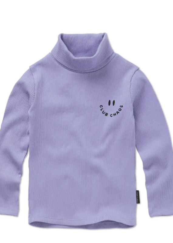 Sproet & Sprout Rib turtle neck purple  Crayon cloud aw26