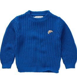 Sproet & Sprout Sweater cable knit blue Blueprint aw26