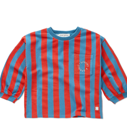 Sproet & Sprout Sweatshirt boxy ls block stripe Chalkboard blue aw26