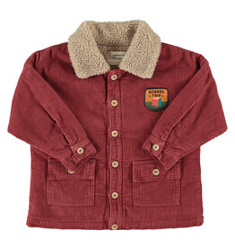 Piupiuchick Jacket | Bordeaux W/ "Here We Go" Print aw26