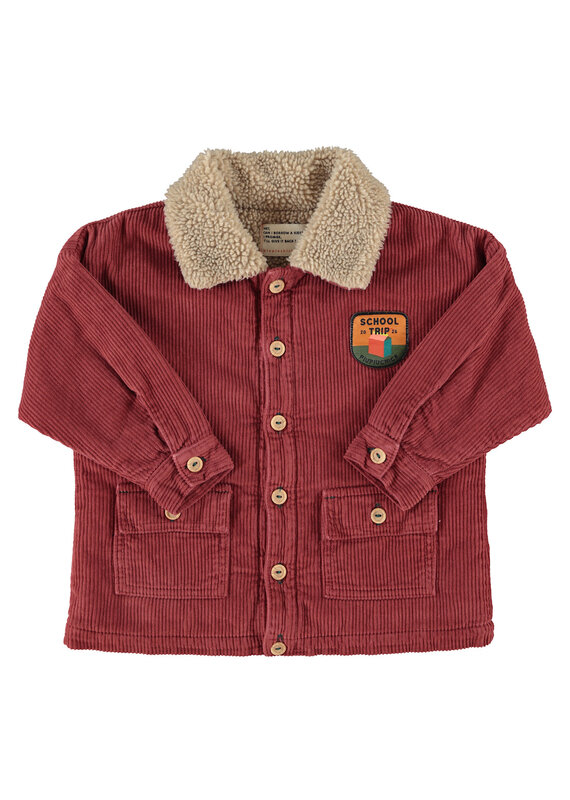 Piupiuchick Jacket | Bordeaux W/ "Here We Go" Print aw26