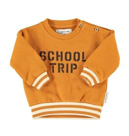 Piupiuchick Sweatshirt | Camel W/ "School Trip" Print aw26