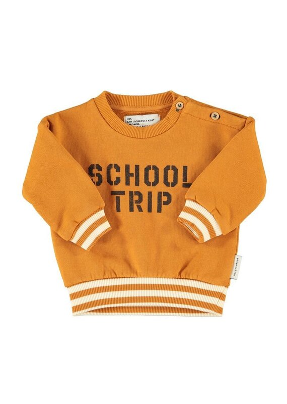 Piupiuchick Sweatshirt | Camel W/ "School Trip" Print aw26