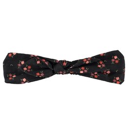 Piupiuchick Headband W/ Bow | Black W/ Multicolor Flowers aw26