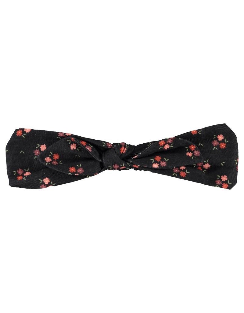 Piupiuchick Headband W/ Bow | Black W/ Multicolor Flowers aw26