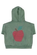 Piupiuchick Hoodie | Green W/ Apple Print aw26