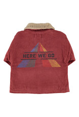 Piupiuchick Jacket | Bordeaux W/ "Here We Go" Print aw26