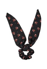 Piupiuchick Scrunchie | Black W/ Flowers aw26