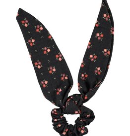 Piupiuchick Scrunchie | Black W/ Flowers aw26