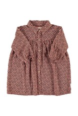 Piupiuchick Short Dress | Pink W/ Animal Print aw26