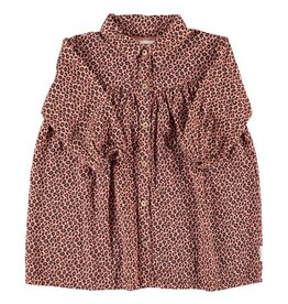 Piupiuchick Short Dress | Pink W/ Animal Print aw26