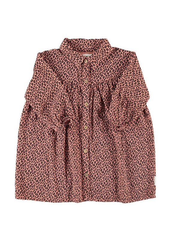 Piupiuchick Short Dress | Pink W/ Animal Print aw26