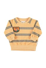 Piupiuchick Terry Cotton Sweatshirt | Sand W/ Double Stripes aw26