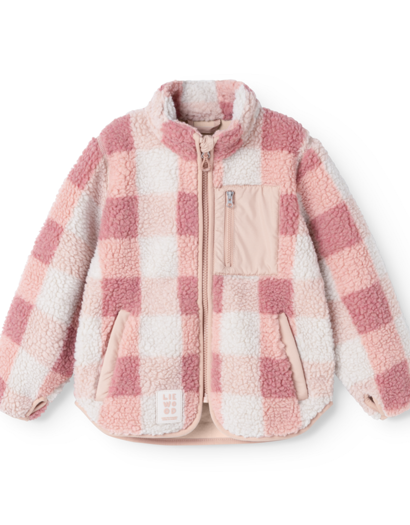 Liewood Nolan Pile Jacket Mega Check / Rose blush
