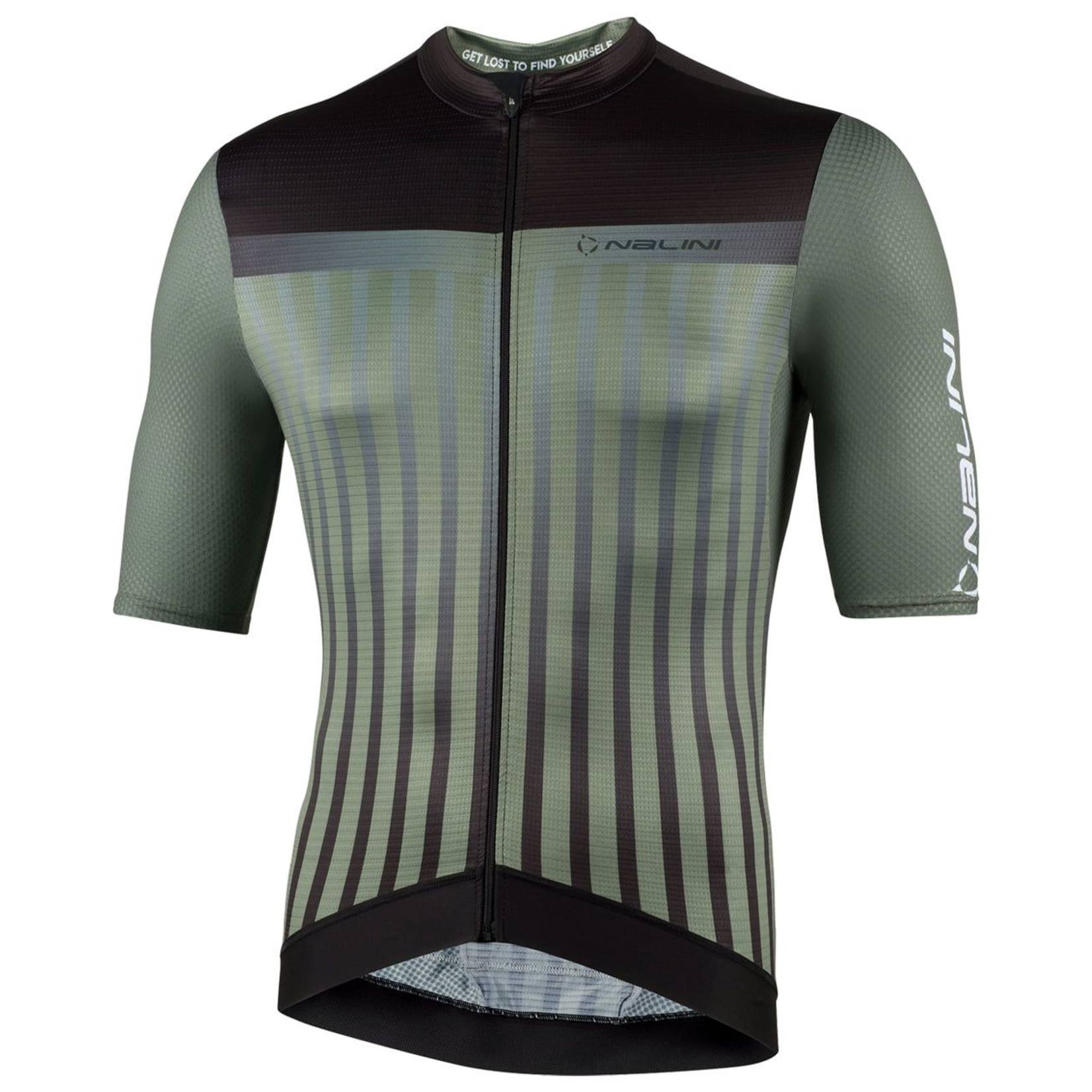 Maillot à Manches Courtes Nalini New Respect Jersey Black/Olive Green XL