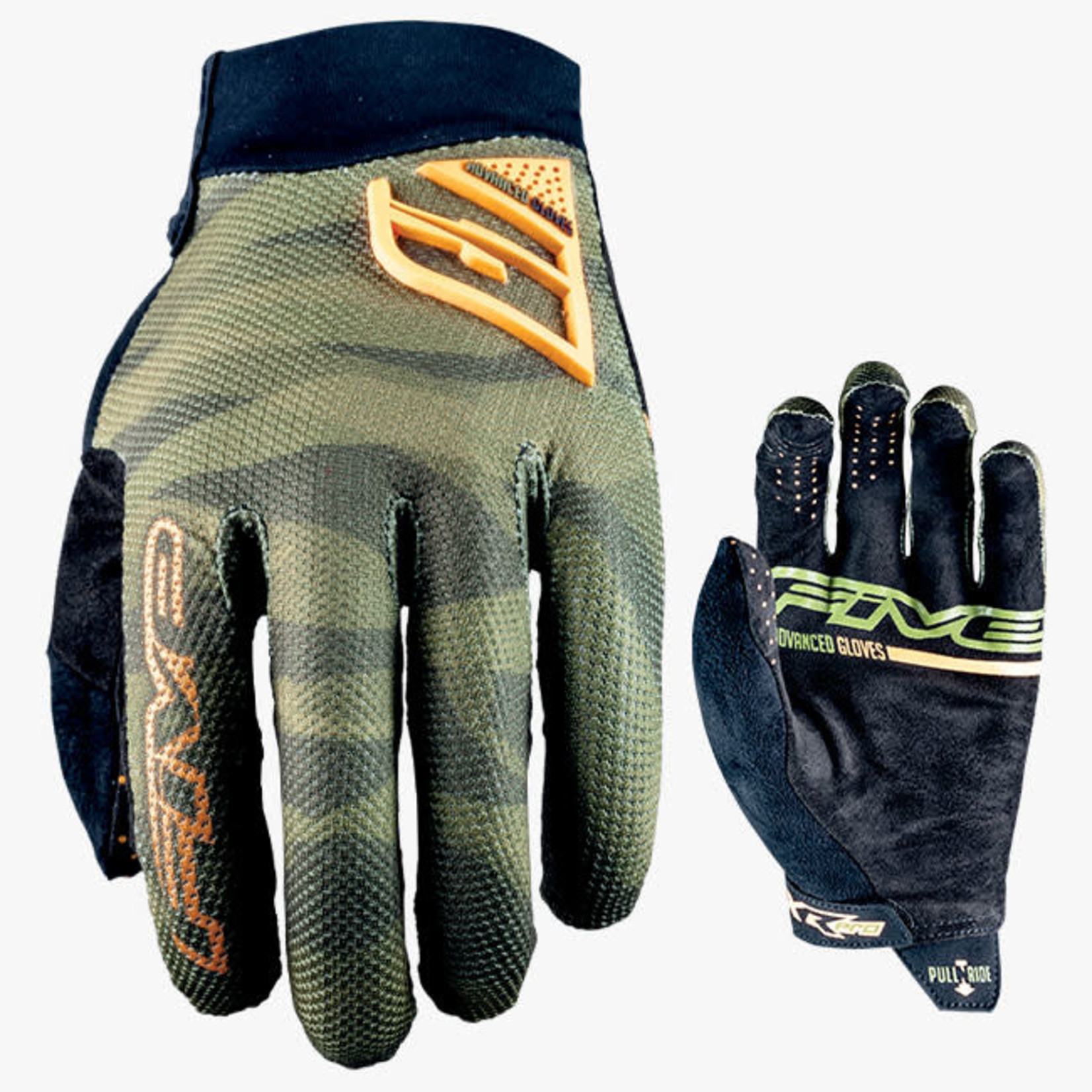 Gants Five XR-Pro Camo Kaki/Orange XL