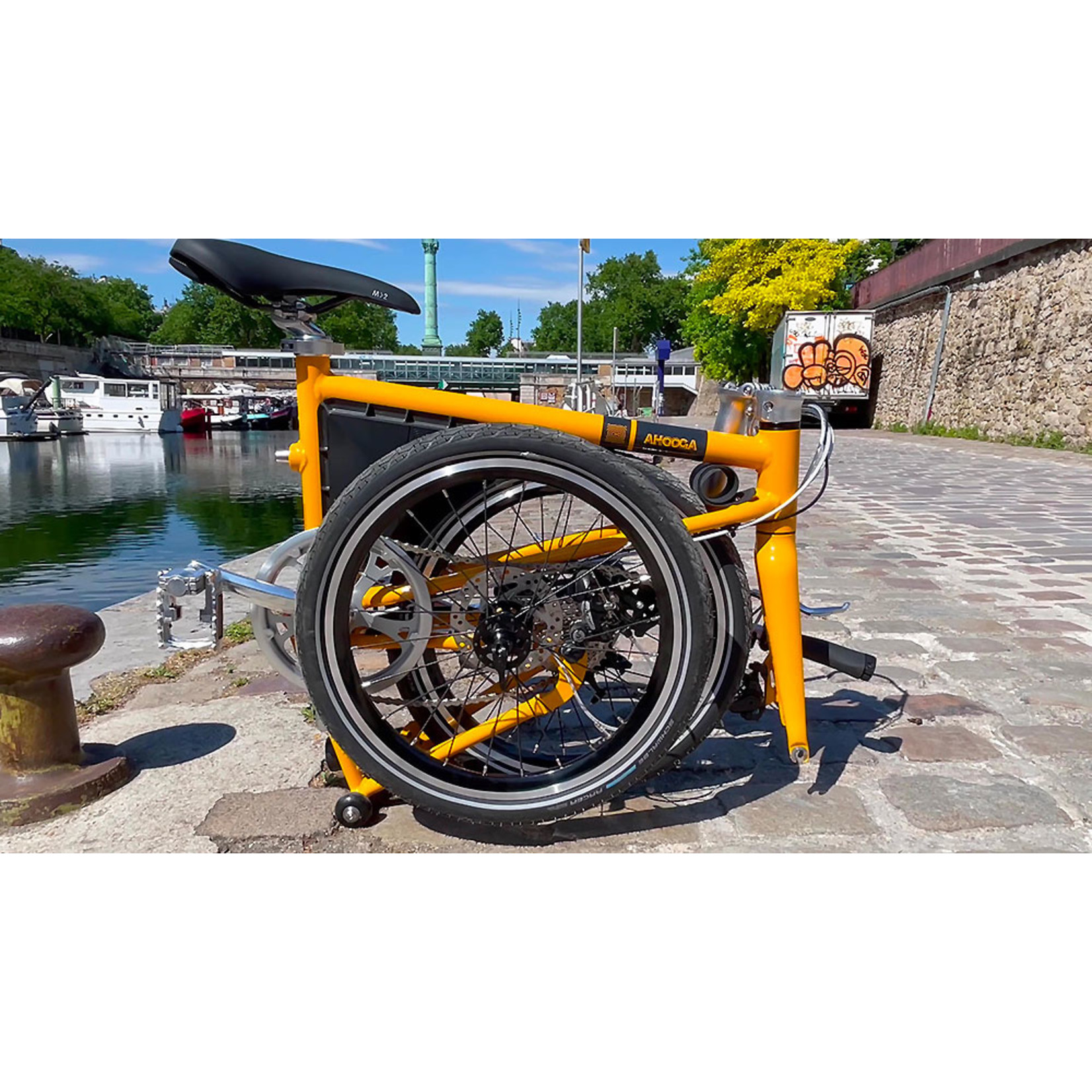 Bike Ahooga Folding Bike - POWER (36V) - Melon Yellow RAL 1028