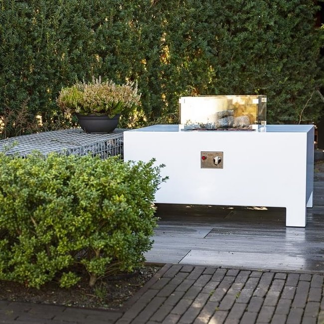 Feuertisch Forno Brann Aluminium 120x80x50cm.