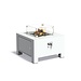 Feuertisch Forno Brann Aluminium 80x80x50cm.