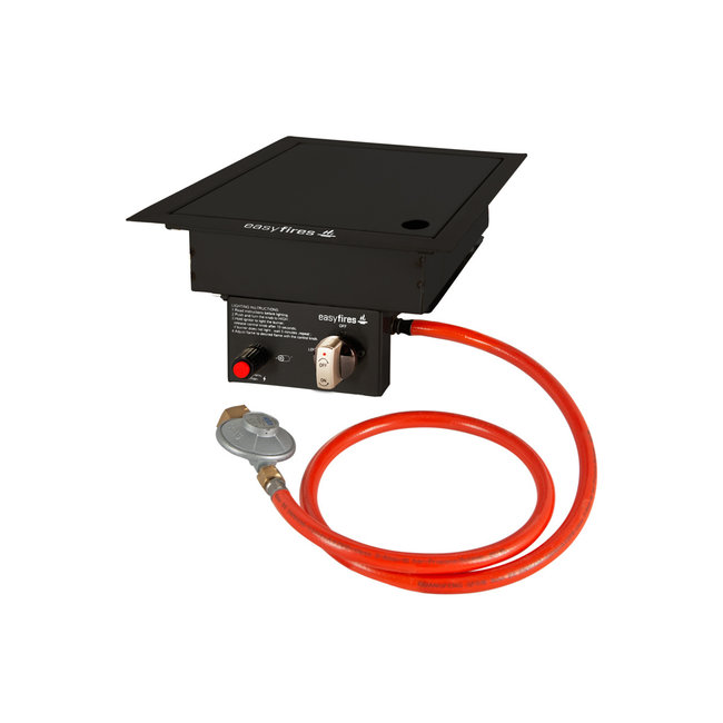 Easy Fires Einbaubrenner Schwarz 40x40cm.