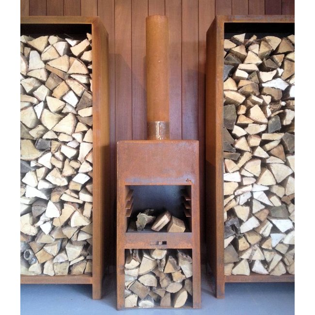 Gartenkamin Forno Stig Cortenstahl