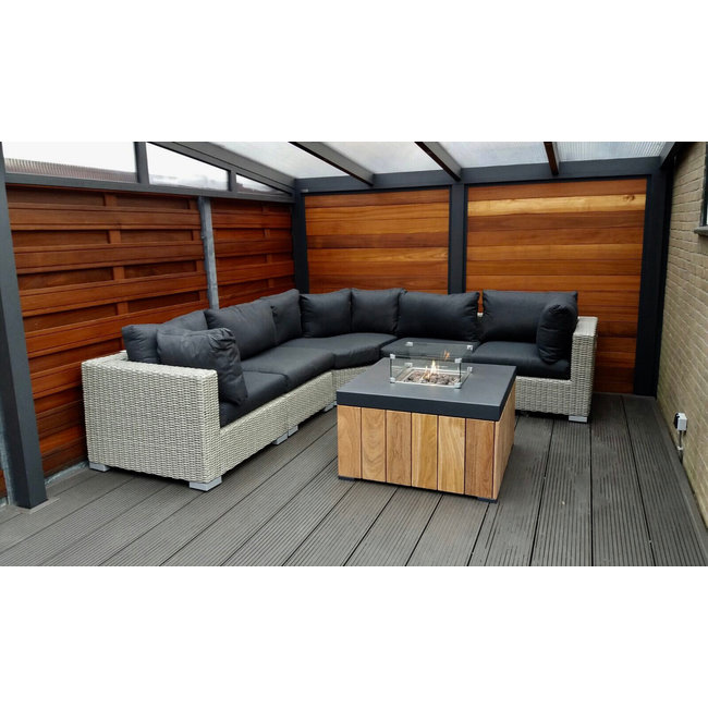 Easy Fires Glasumrandung 45x45cm.