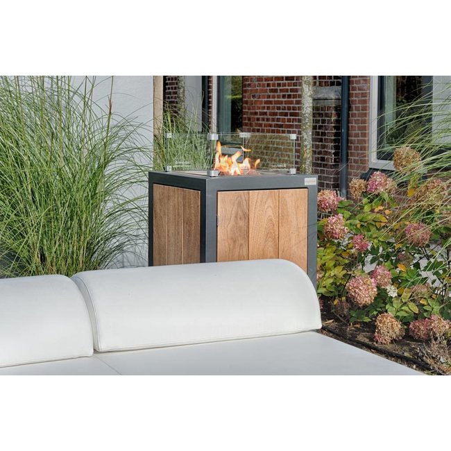 Easy Fires Einbaubrenner Schwarz 40x40cm.