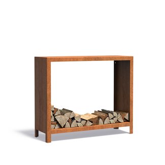 Forno Holzlager Cortenstahl 120x40x100cm.