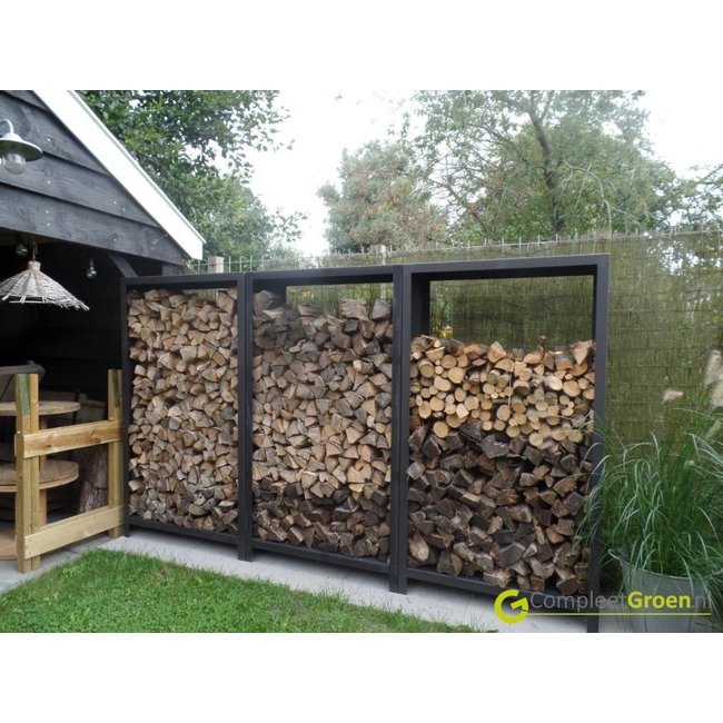 Forno Holzlager Anthrazit 100x40x180cm.